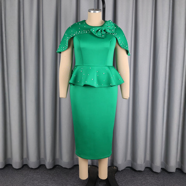 Damen Figurbetontes Peplum Kleid mit dekorativer Kapuze Echo Archiv