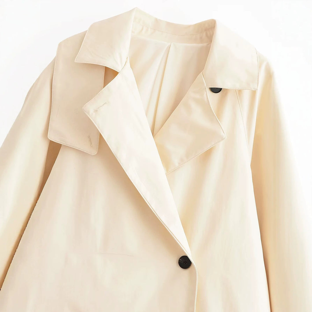 Damen Kurzjacke im Trenchstil mit asymmetrischem Revers Echo Archiv