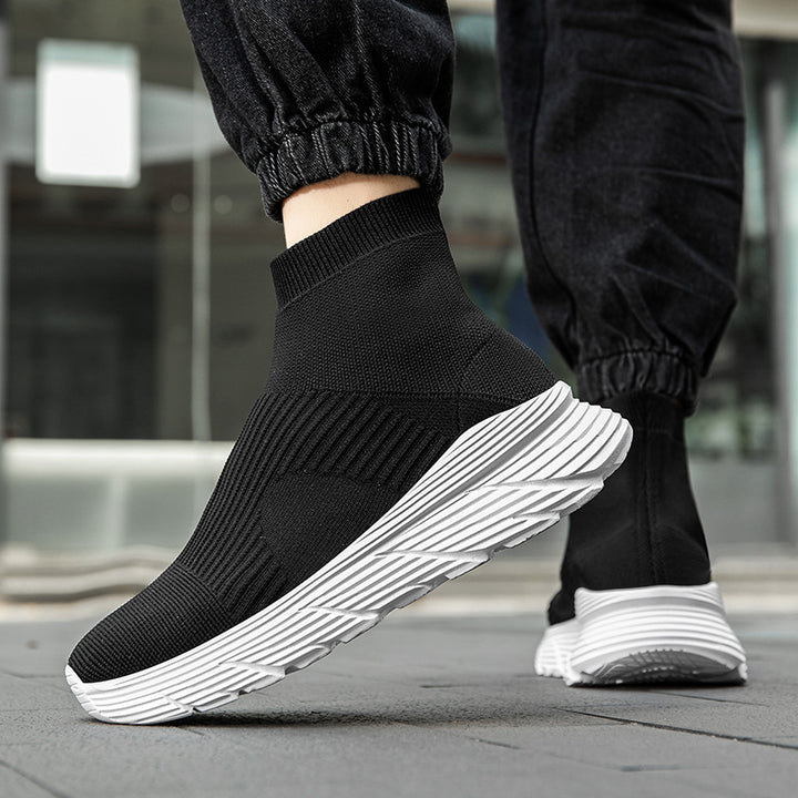 Damen nan nahtloser Strick-Freizeitsneaker mit sockenkragen und stoßdämpfender Profilsohle Echo Archiv