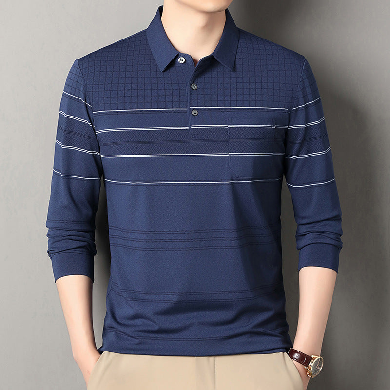 Herren komfortables Poloshirt mit strukturiertem Design und eleganten Details Echoarchiv