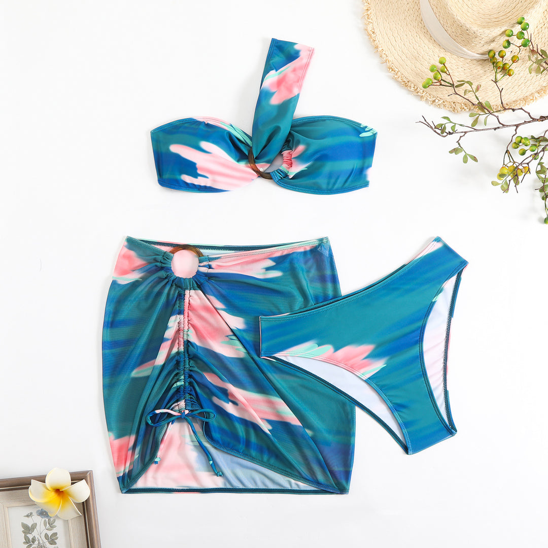 Damen Cropped Bikini-Set mit verspieltem Rüschendesign und elegantem Bindeträgersystem Echo Archiv
