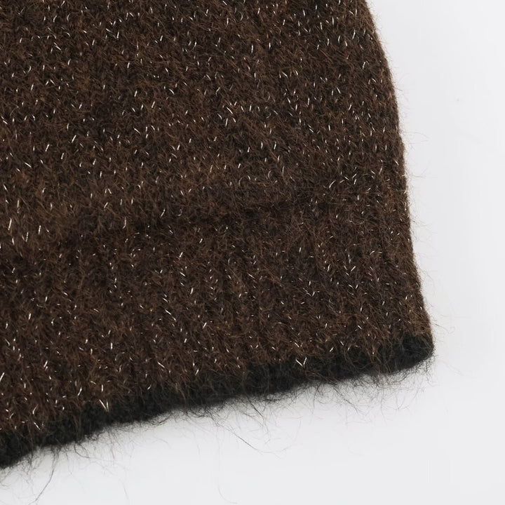 Damen Oversize Strickcardigan mit V-Ausschnitt, Knopfleiste und kontrastierenden Zierkanten Echoarchiv