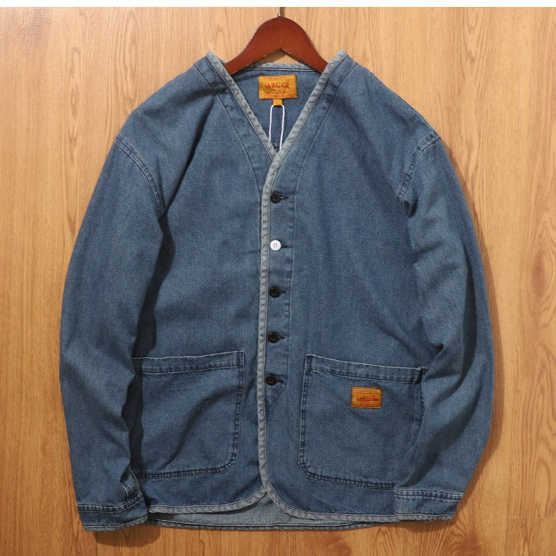 Herren Modische Denim-Jacke mit Taschen Echo Archiv