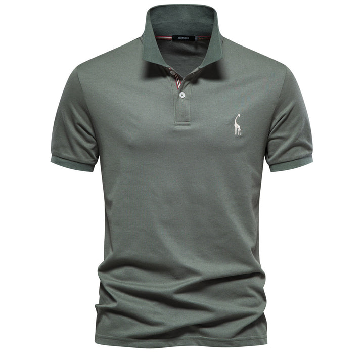 Herren klassisches Poloshirt aus atmungsaktiver Baumwolle mit modischem Kragen Echoarchiv