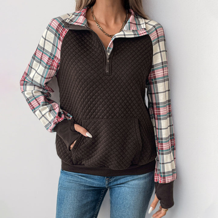 Damen Sportlicher Pullover mit Karomuster Echo Archiv