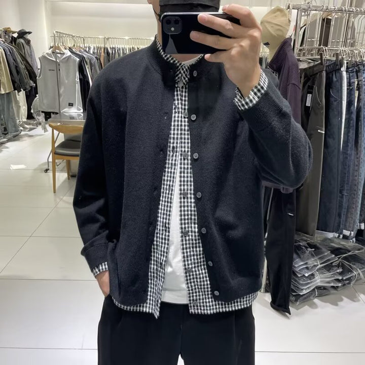 Herren Elegante Strickjacke mit Knopfleiste Echo Archiv