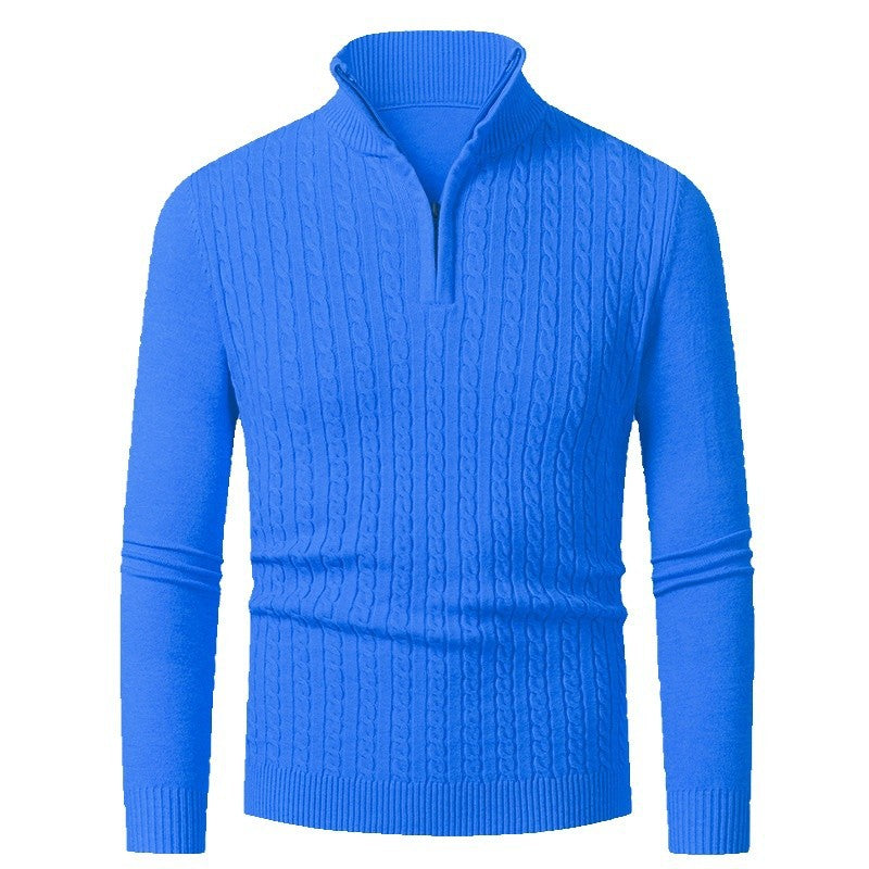 Herren Feinstrickpullover mit modischem Reißverschluss Echoarchiv
