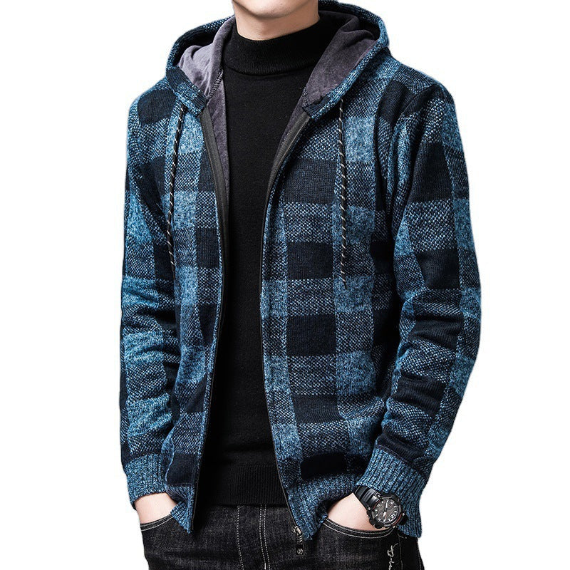 Herren Hooded Strickjacke Echoarchiv