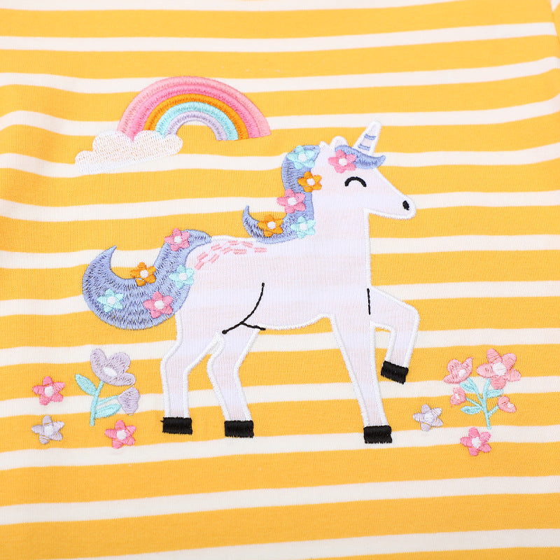 Mädchen T-Shirt mit verspieltem Einhorn-Motiv Echo Archiv