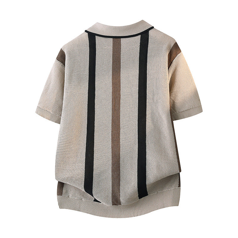 Herren Polo-Shirt mit kurzem Arm und Mesh-Struktur Echo Archive