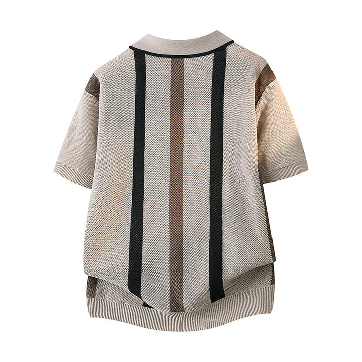 Herren Polo-Shirt mit kurzem Arm und Mesh-Struktur Echo Archive