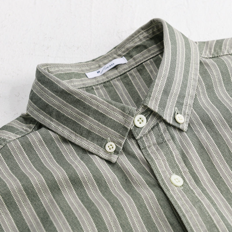 Herren Hemd mit Button-Down-Kragen aus atmungsaktivem Leinen-Baumwollmix in Relaxed-Passform Echoarchiv