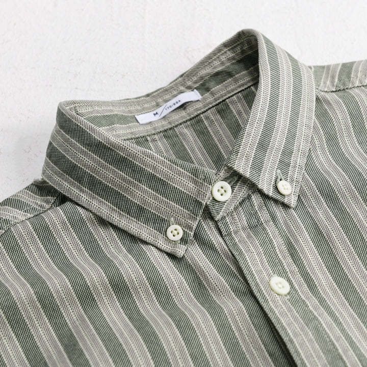 Herren Hemd mit Button-Down-Kragen aus atmungsaktivem Leinen-Baumwollmix in Relaxed-Passform Echoarchiv