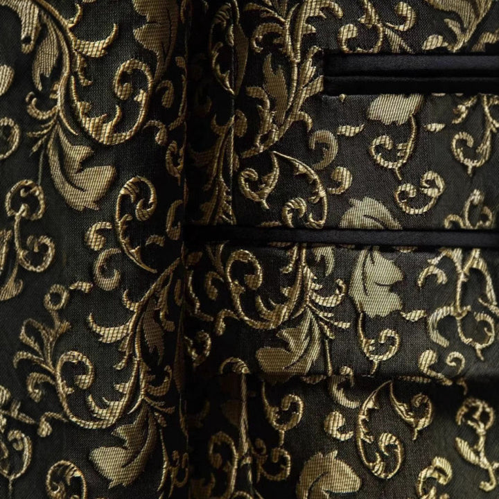 Herren luxuriöser Jacquard-Smoking mit elegantem Blumenmuster Echoarchiv