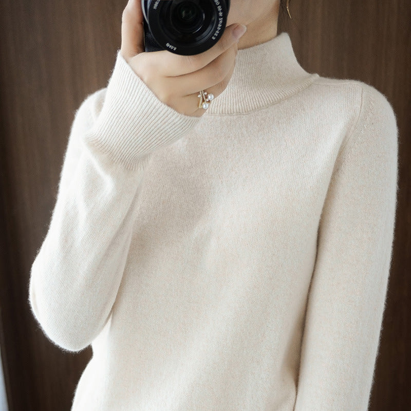 Damen Mockneck-Pullover aus flauschigem Angora-Mix mit legerer Ballonärmel-Silhouette Echoarchiv