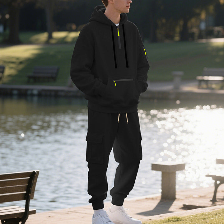 Herren sportliches Kapuzenpullover und Jogginghose Set Echoarchiv