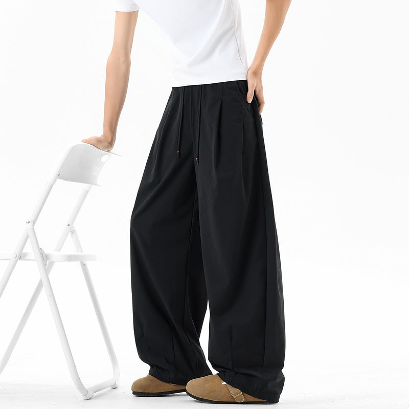Damen Extraweite Palazzo‑Hose im Oversize‑Baggy‑Schnitt mit Elastbund & Tunnelzug Echoarchiv