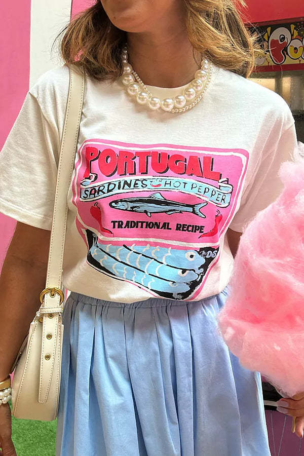Damen T-Shirt mit künstlerischem Motiv im Vintage-Stil Echo Archiv