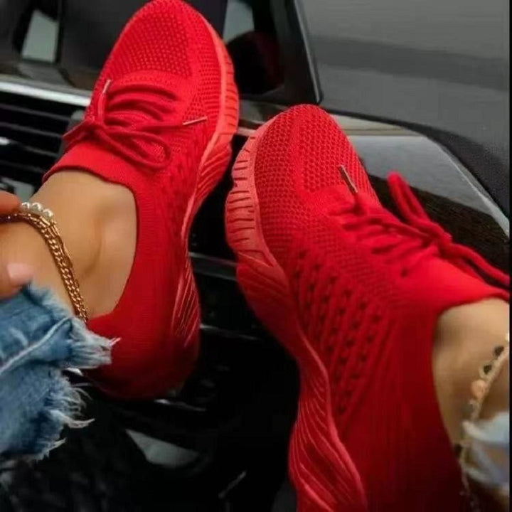 Damen  leichte Strick-Sneaker mit sockenähnlichem Obermaterial, gepolsterter Komfortsohle und flexibler Profil-Laufsohle Echo Archiv