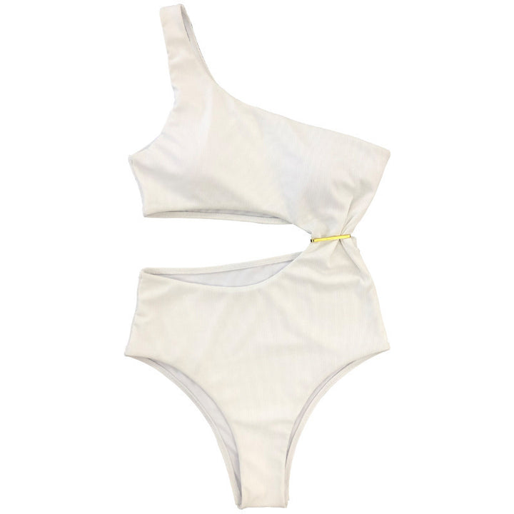 Damen Einseitiger Bikini mit hohem Bund Echo Archiv