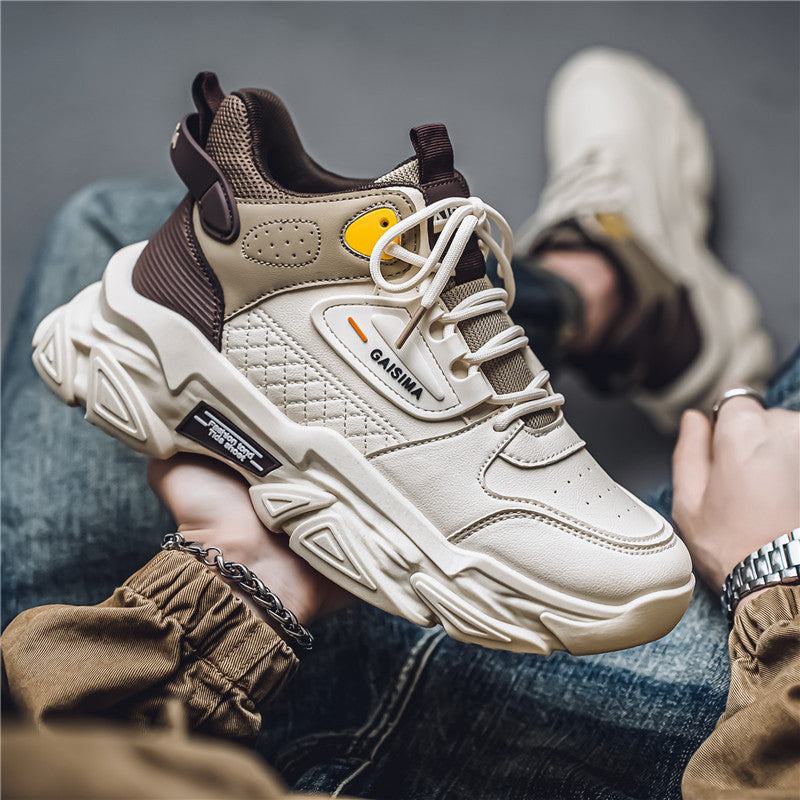 Unisex markante Chunky-Sneaker mit gesteppter Seitenpartie, Kunstleder-Overlays und profiliertem Offroad-Sohlenprofil – Norré