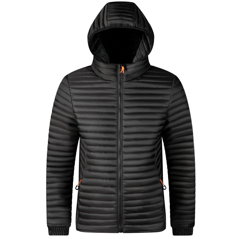 Herren Moderne Steppjacke mit Kapuze Echo Archiv