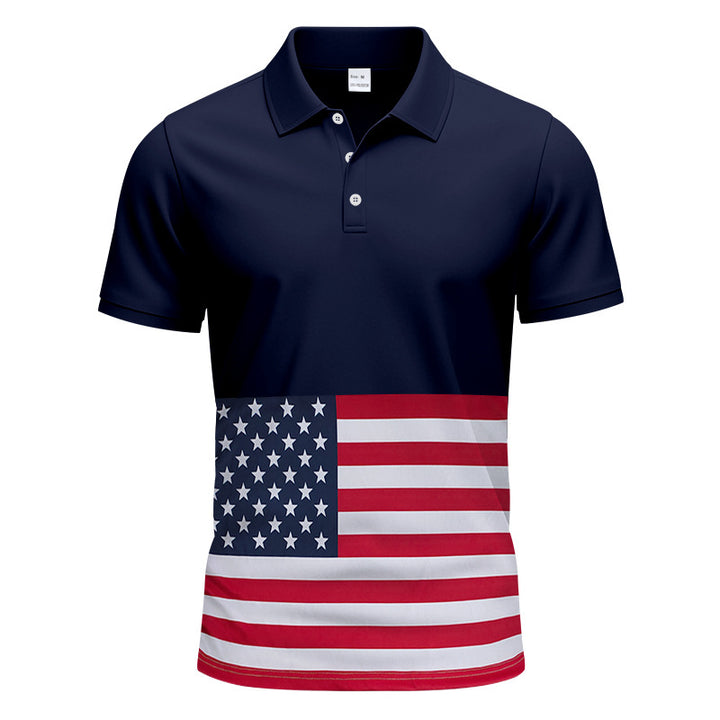 Herren Poloshirt mit einzigartigem Flaggenmotiv und moderner Passform Echoarchiv