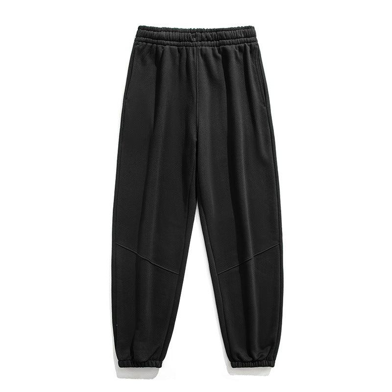 Herren Fleece-Jogginghose mit tapered Schnitt, elastischem Kordelbund & Knie-Paneelen Echoarchiv