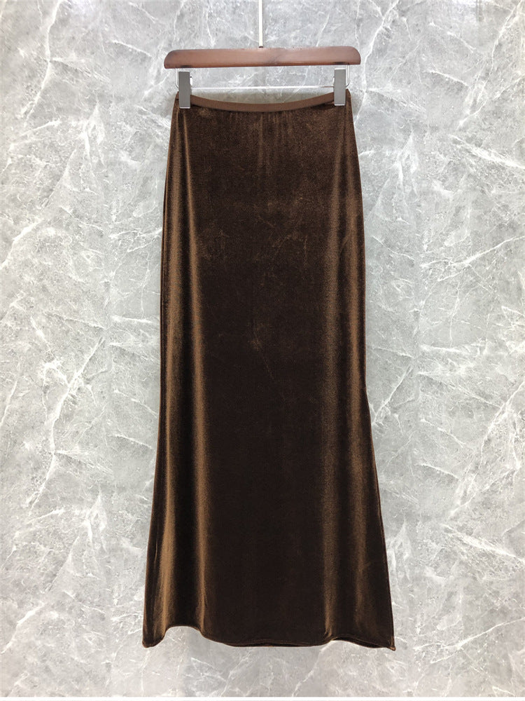 Damen Eleganter Maxirock aus schimmerndem Material Echoarchiv