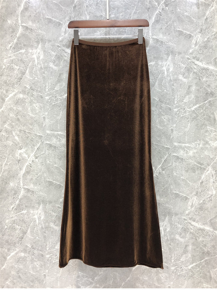 Damen Eleganter Maxirock aus schimmerndem Material Echoarchiv