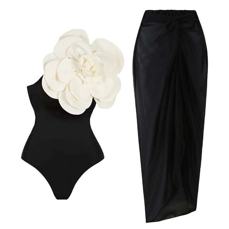 Damen Badeanzug mit voluminösem Rüscheneinsatz Echo Archiv