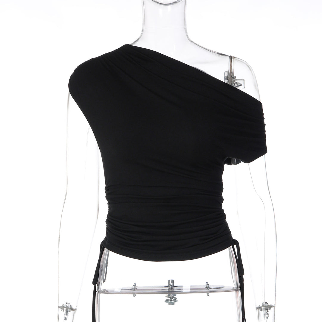 Damen Asymmetrisches Oberteil mit Rüschendetail und figurbetonter Passform Echo Archiv