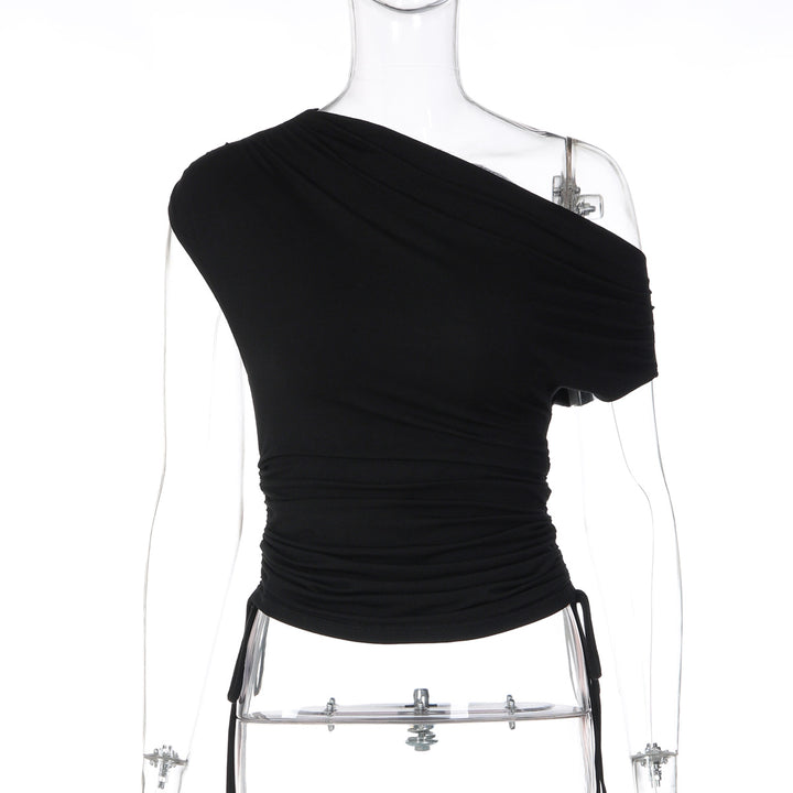 Damen Asymmetrisches Oberteil mit Rüschendetail und figurbetonter Passform Echo Archiv