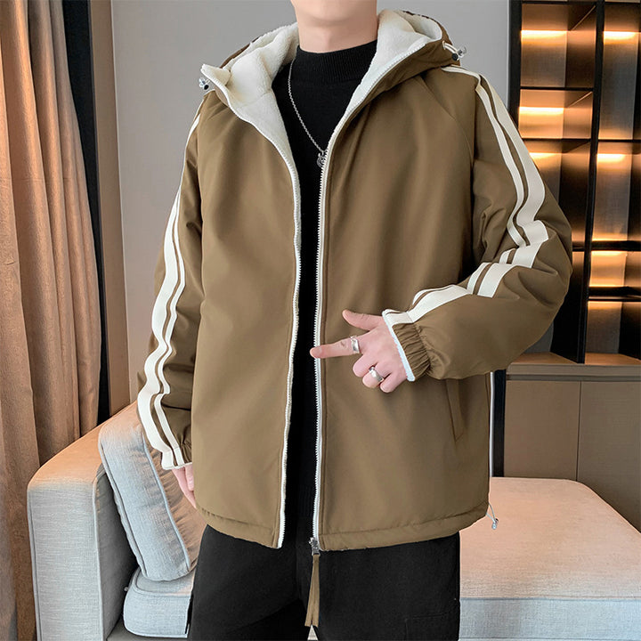 Herren isolierte Outdoor-Jacke mit abnehmbarer Kapuze und weicher Innenschicht Echoarchiv