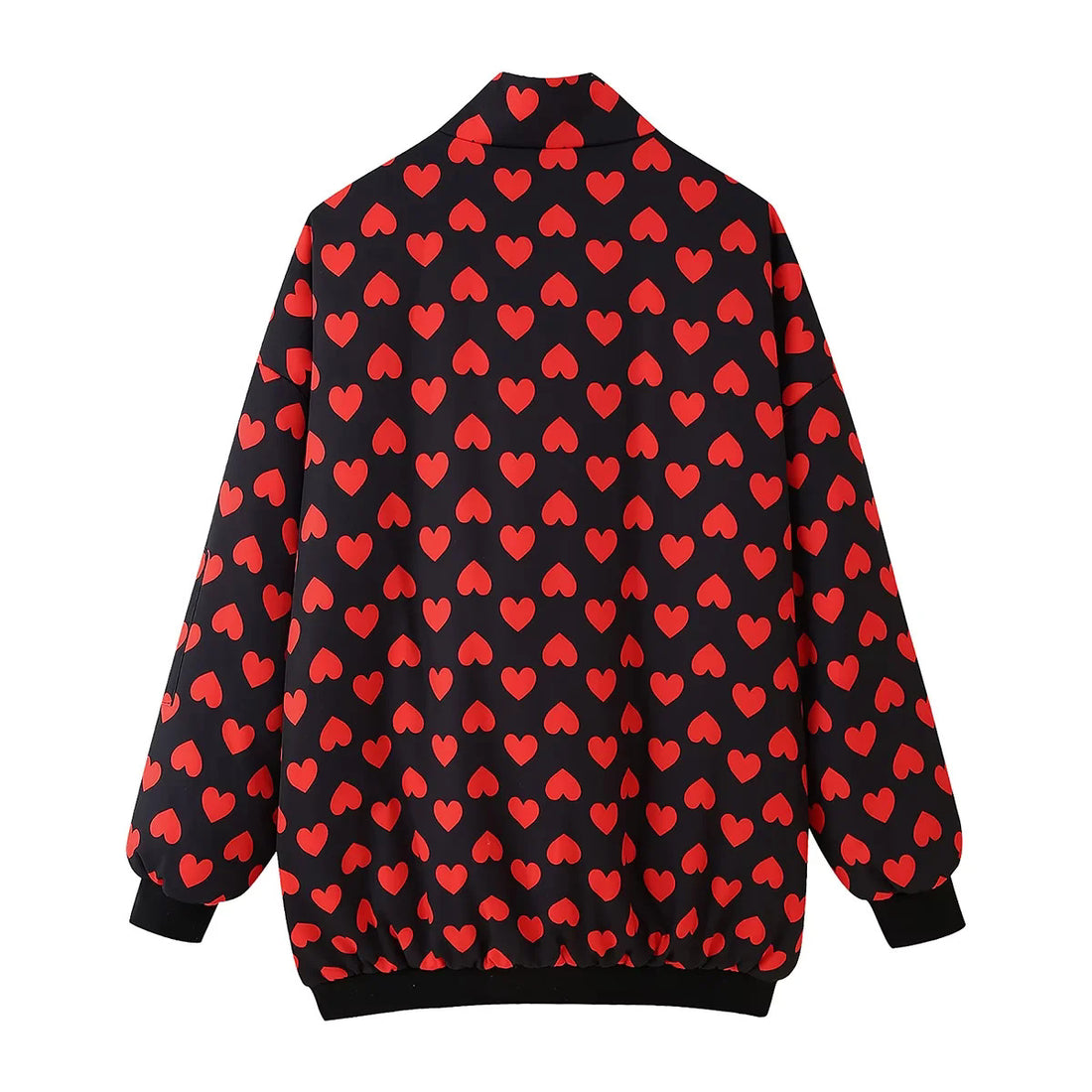 Damen gesteppte Oversize-Bomberjacke mit Stehkragen, elastischen Bündchen und Ärmeltasche – Avenza