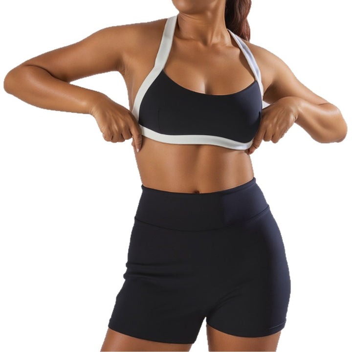 Damen Sport-Bikini-Oberteil mit hoch geschnittenen Shorts Echo Archiv