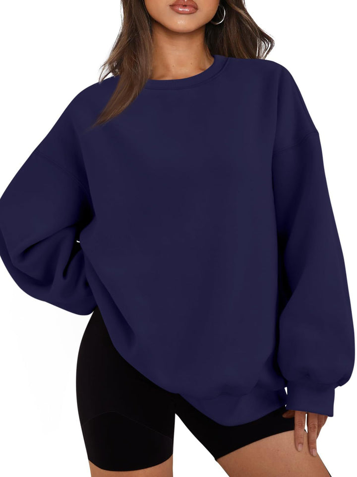 Damen nan Boxy-Crewneck-Sweat mit extraweiter Passform, Raglanärmeln und weichem Fleece-Innenfutter Echo Archiv