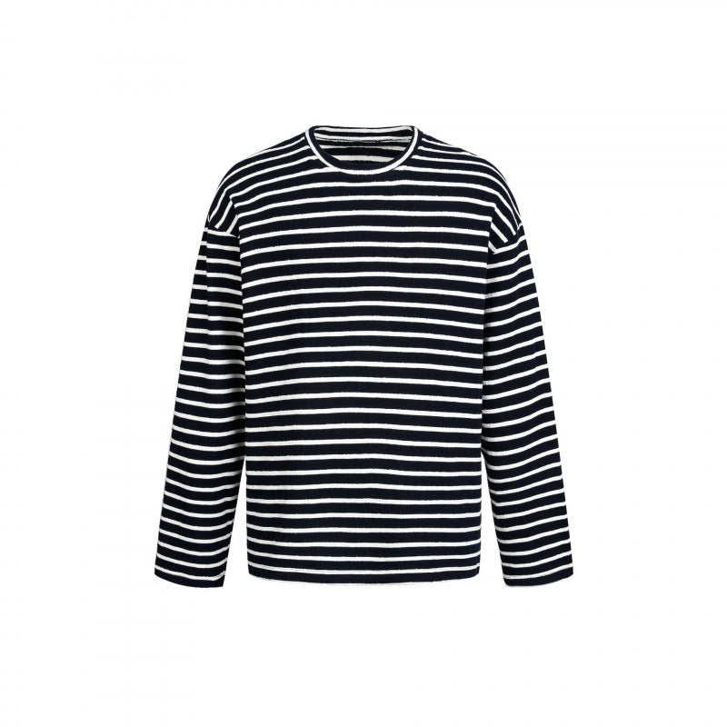 Unisex Maritimes Ringel-Strickshirt mit weitem Schnitt und Rundhals Echo Archiv