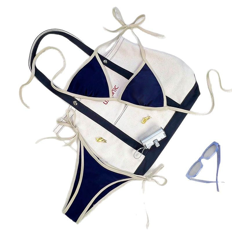 Damen Bikini mit modernem Schnitt und verspielten Bindebändern Echo Archiv