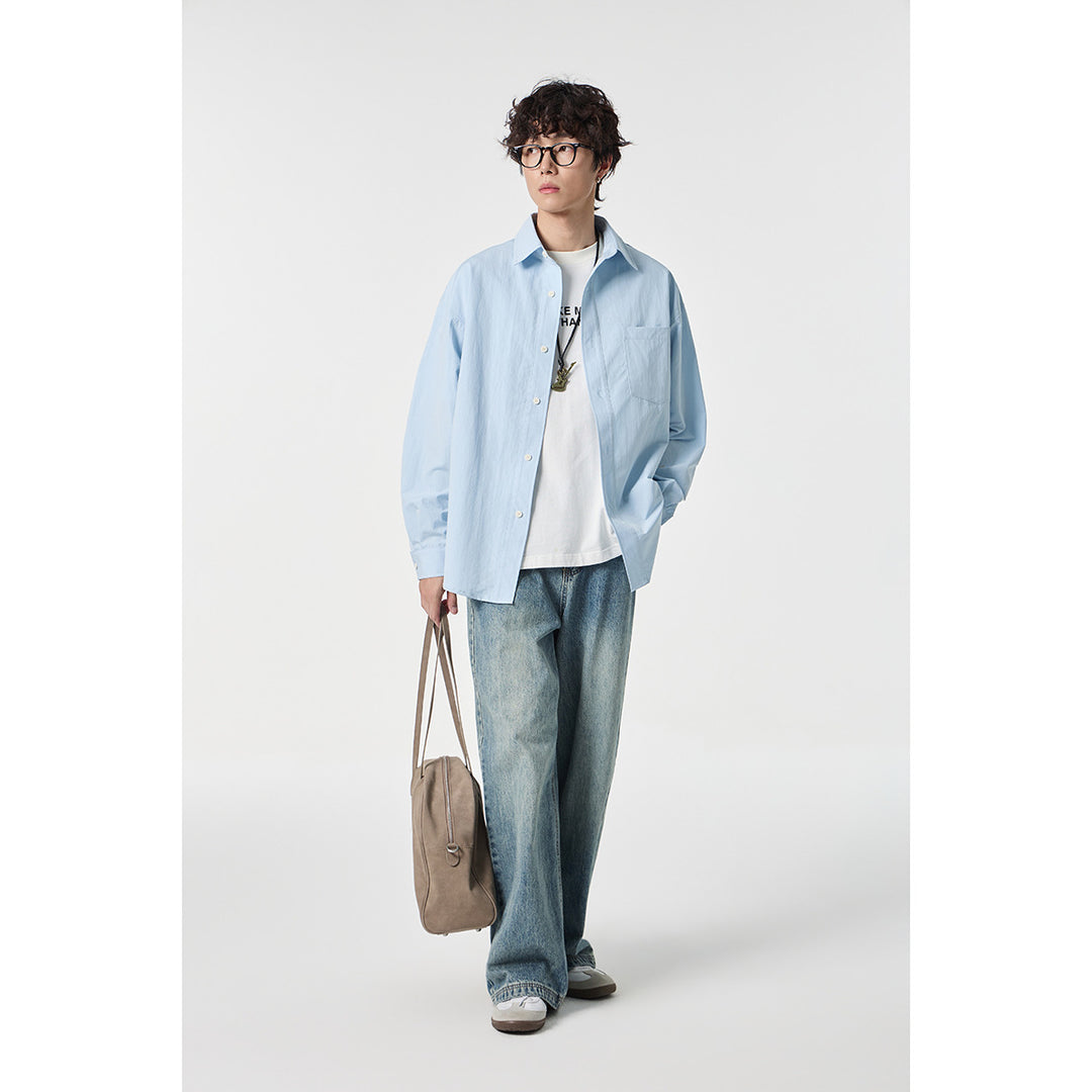 Unisex Kariertes Overshirt im Patchwork-Look mit Brusttasche Echoarchiv