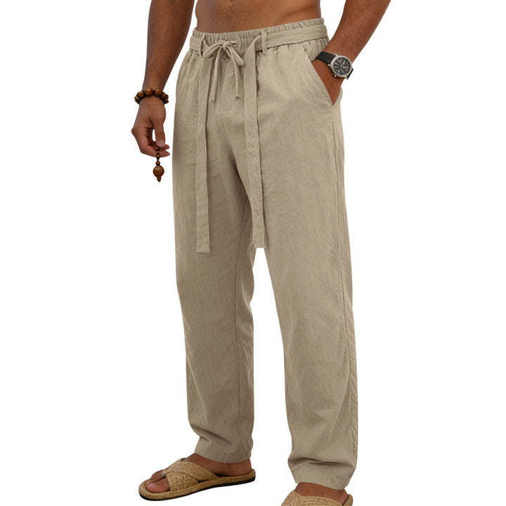 Herren Atmungsaktive Sommer-Relaxhose mit Elastikbund, Tunnelzug und Seitentaschen Echoarchiv