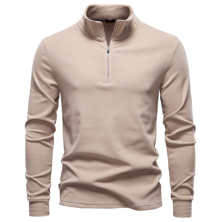 Herren funktionaler Sweatshirt mit hohem Kragen und kurzem Reißverschluss Echoarchiv