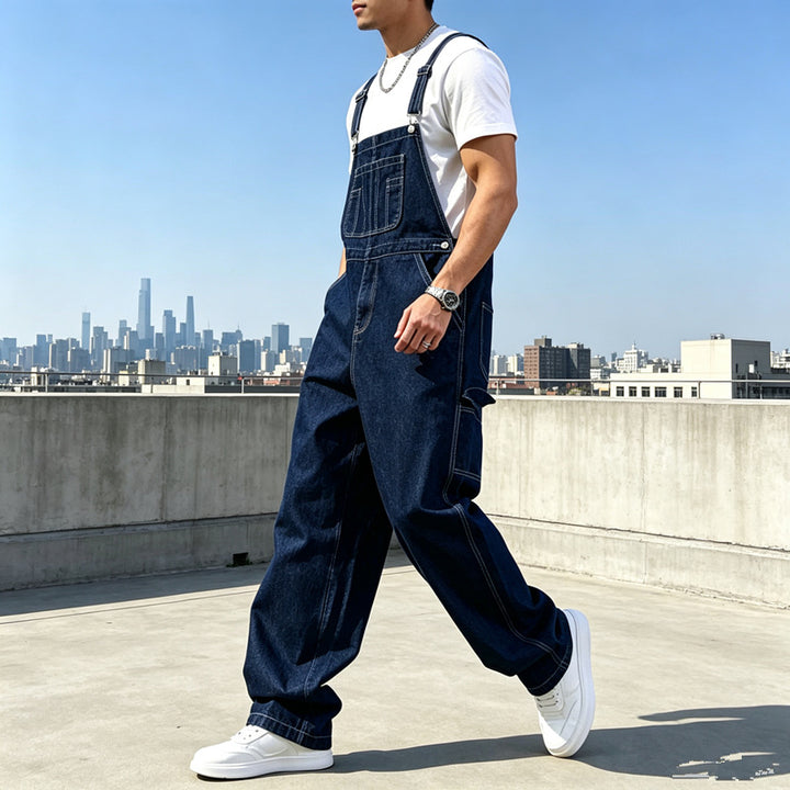 Herren Modische Denim-Latzhose Echoarchiv
