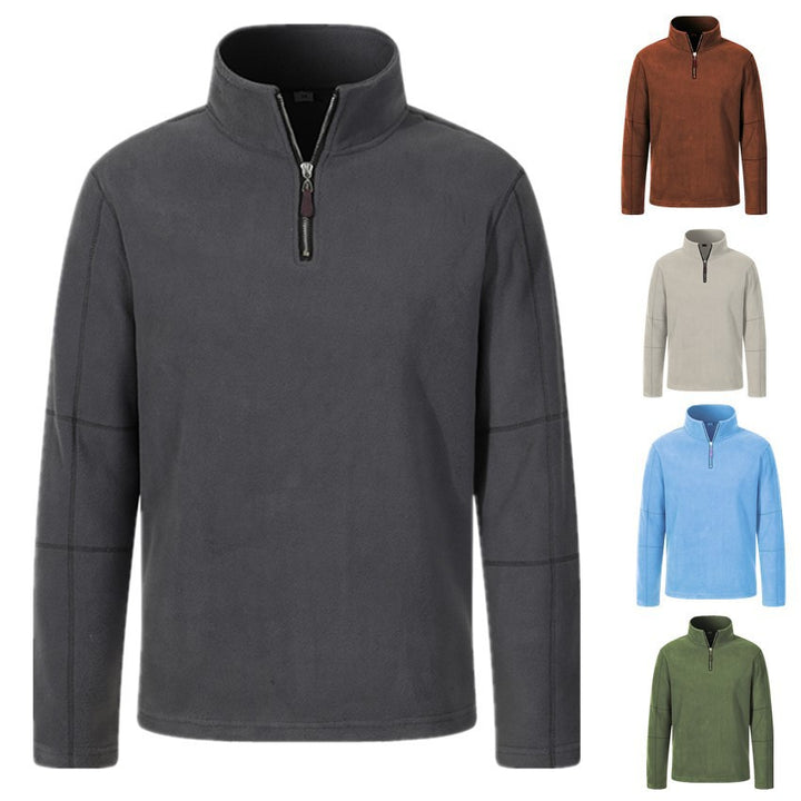 Herren Fleecejacke mit hohem Kragen und praktischem Reißverschluss Echoarchiv
