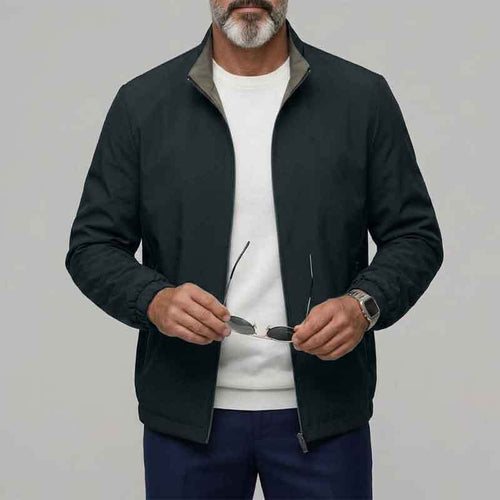 Herren Moderne Übergangsjacke mit hohem Kragen und praktischen Taschen Echo Archiv