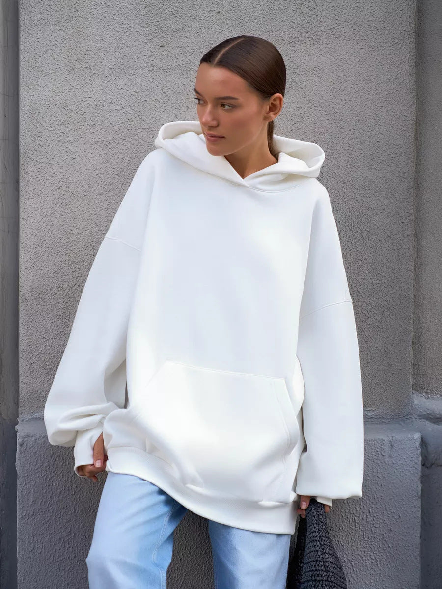 Damen Oversized Kapuzenpullover mit extra weitem Schnitt und Kängurutasche – Auréline