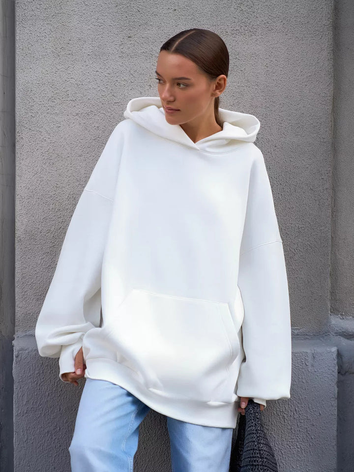 Damen Oversized Kapuzenpullover mit extra weitem Schnitt und Kängurutasche – Auréline
