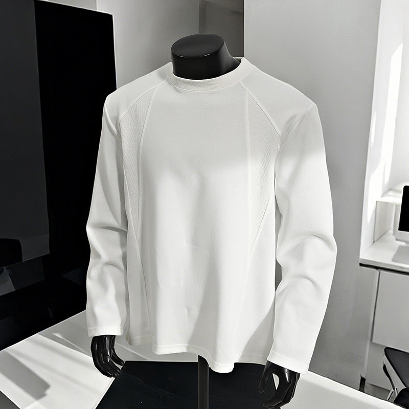 Herren Minimalistisches Langarm-Sweatshirt mit Raglanärmeln und Clean-Cut Rundhals Echo Archiv