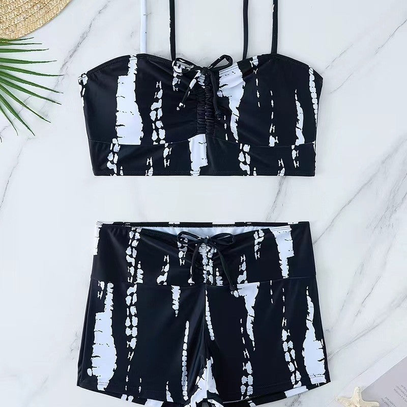 Damen Bikini mit floralem Rüschendesign und verstellbaren Trägern Echo Archiv