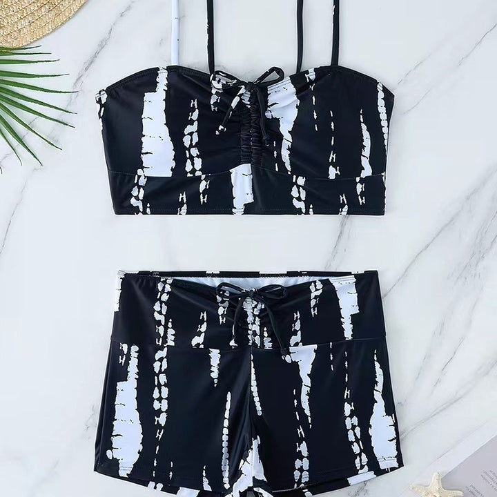 Damen Bikini mit floralem Rüschendesign und verstellbaren Trägern Echo Archiv